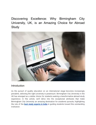 Why Birmingham City University, UK, is an Amazing Choice for Abroad Study