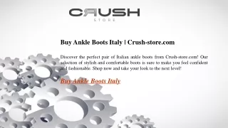 Buy Ankle Boots Italy  Crush-store.com