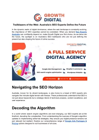 trailblazers of the web australia s seo experts