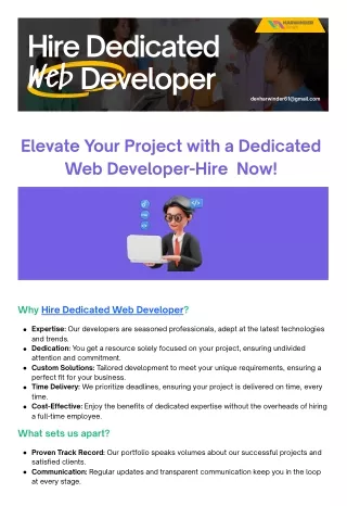 Hire Dedicated Web Developer