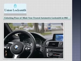 Unlocking Peace of Mind Your Trusted Automotive Locksmith in OKC