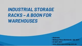 INDUSTRIAL STORAGE RACKS – A BOON FOR WAREHOUSES