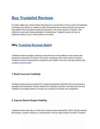 Buy Trustpilot Reviews (1)