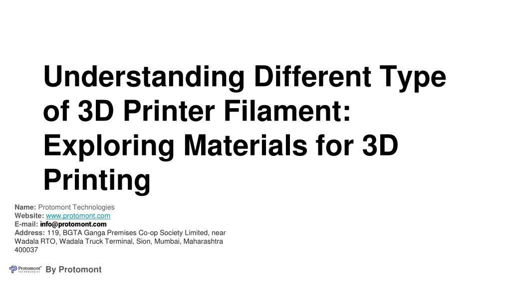 PPT - 3D Printer Filament PowerPoint Presentation, free download -  ID:12683390