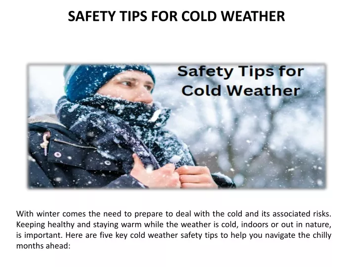 safety tips for cold weather
