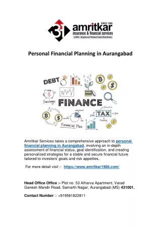 personal financial planning in aurangabad