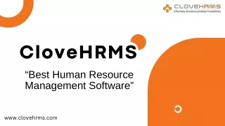 CloveHRMS Empowering HR Excellence Simplified