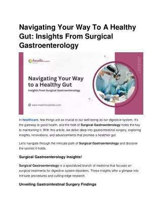 Navigating Your Way To A Healthy Gut_ Insights From Surgical Gastroenterology