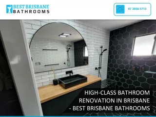 HIGH-CLASS BATHROOM RENOVATION IN BRISBANE - BEST BRISBANE BATHROOMS