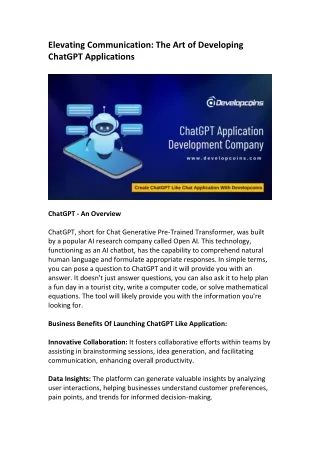 ChatGPT App Development