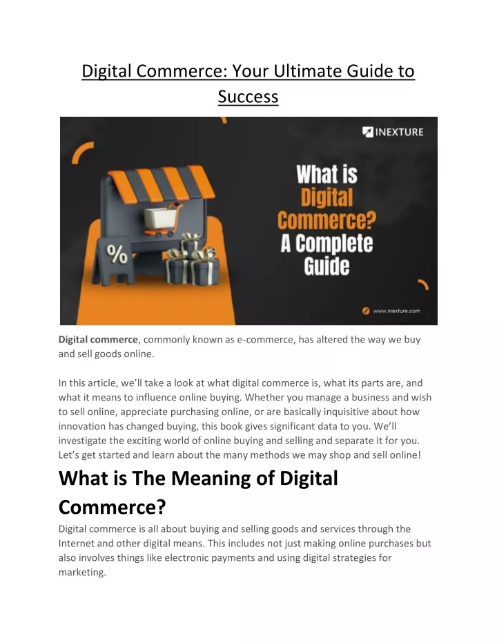 digital commerce your ultimate guide to success