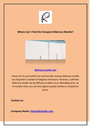 where can i find the cheapest makrana marble