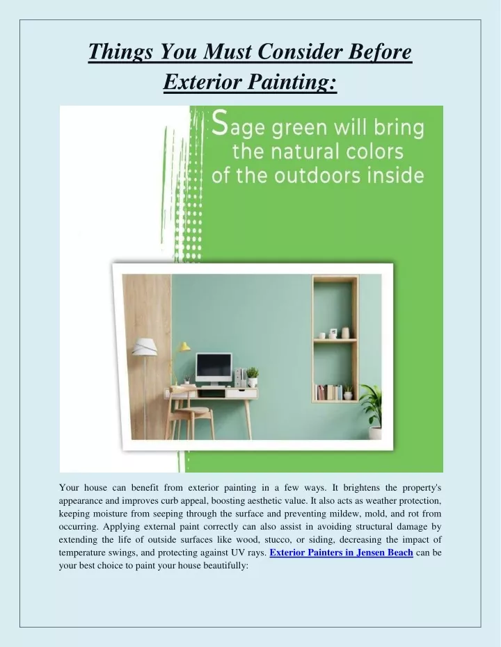 things you must consider before exterior painting