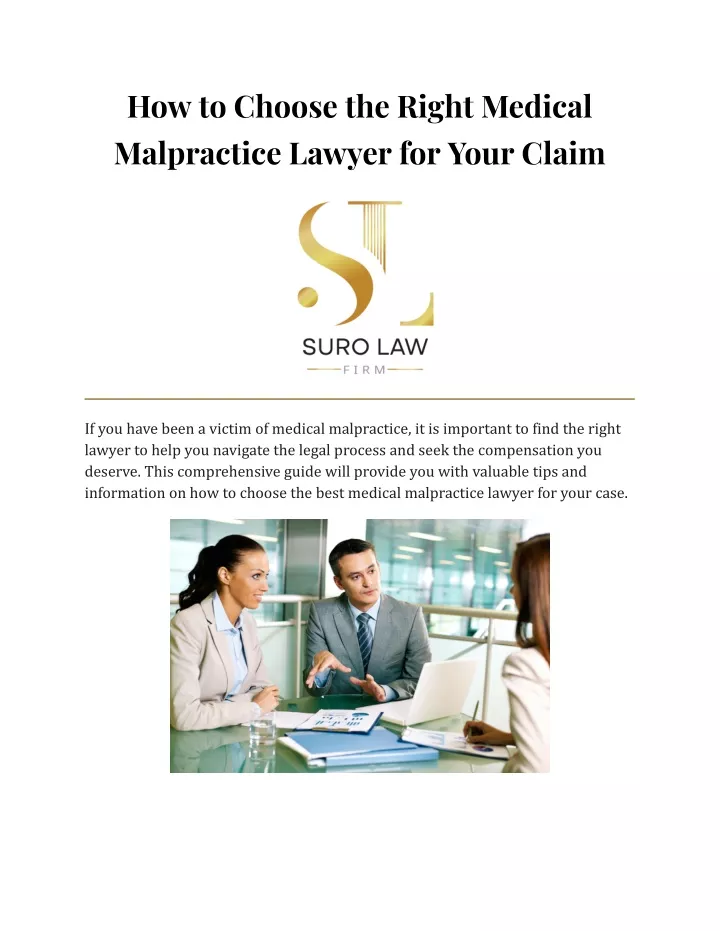 how to choose the right medical malpractice