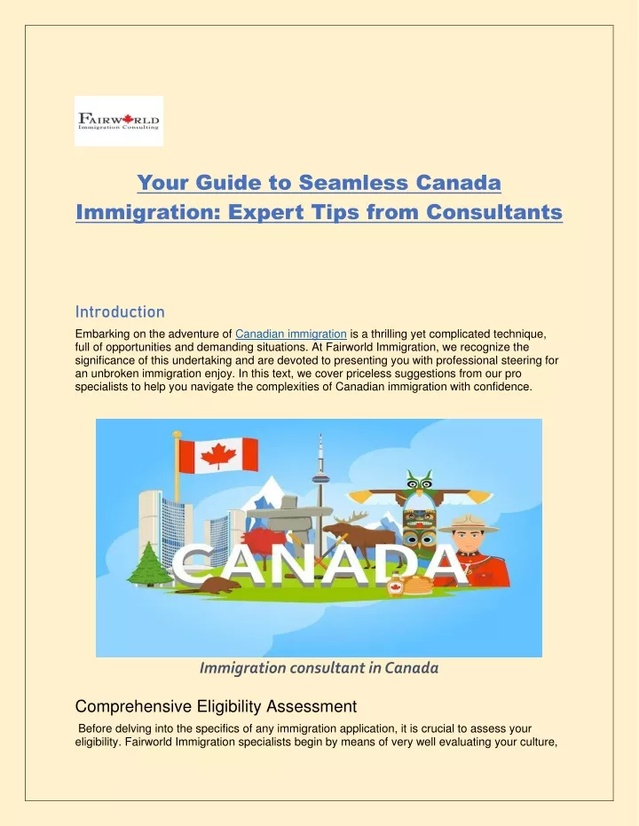 your guide to seamless canada immigration expert
