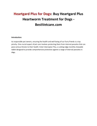 Heartgard Plus for Dogs: Buy Heartgard Plus Heartworm Treatment for Dogs - BestV