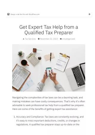 Get Expert Tax Help from a Qualified Tax Preparer