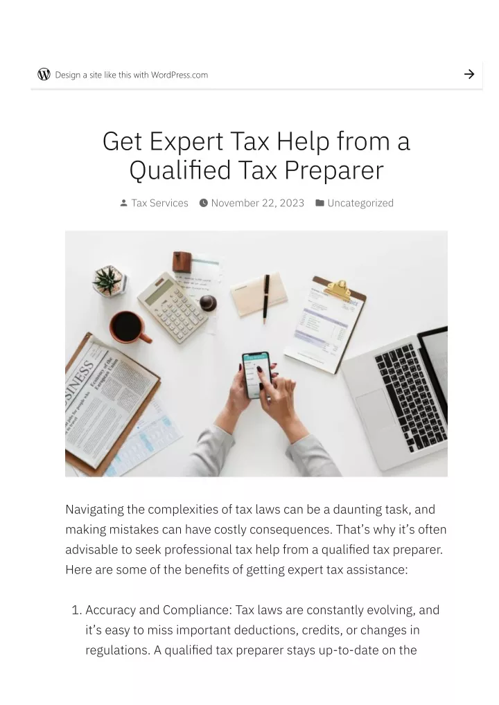 taxation accounting and financial service