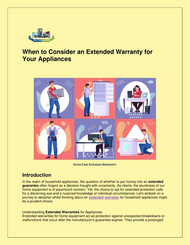 when to consider an extended warranty for your