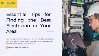 Essential Tips for Finding the Best Electrician in Your Area!