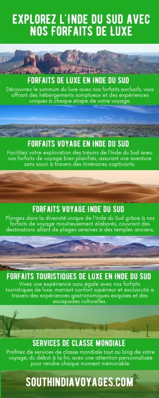 Explorez l'Inde du Sud avec Nos Forfaits de Luxe