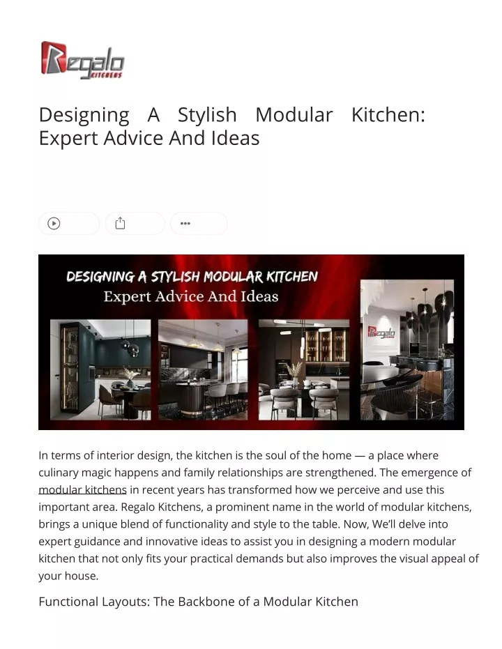 designing a stylish modular kitchen expert advice