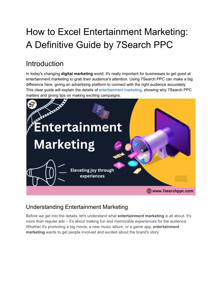 how to excel entertainment marketing a definitive