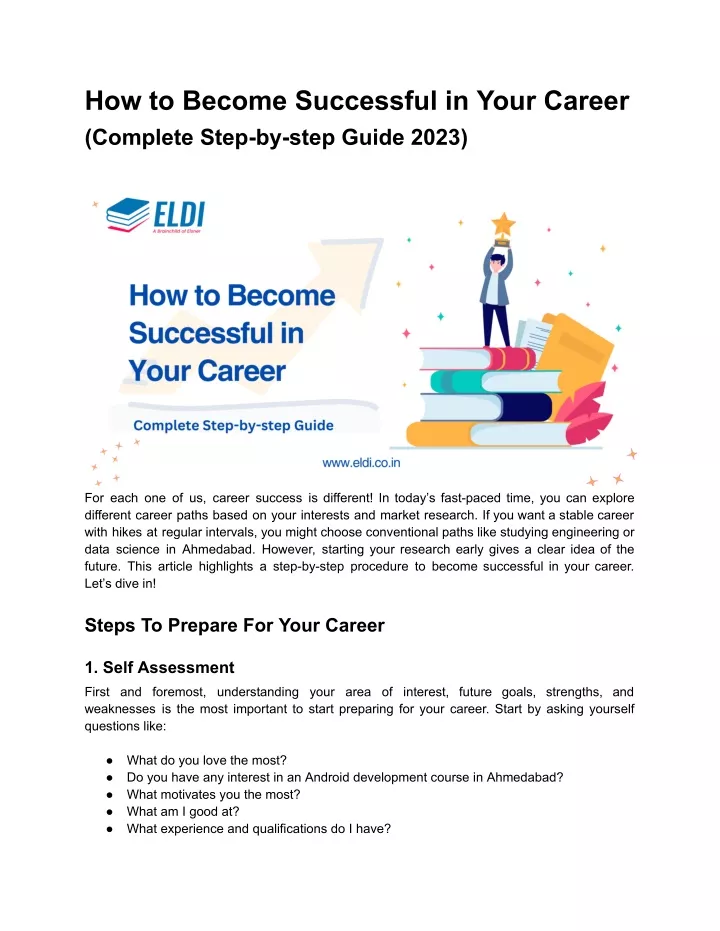 how to become successful in your career complete