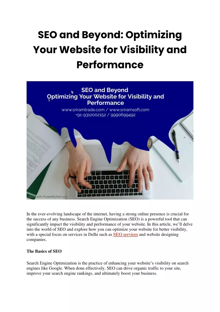 seo and beyond optimizing your website