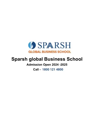 sparsh global business school admission open 2024