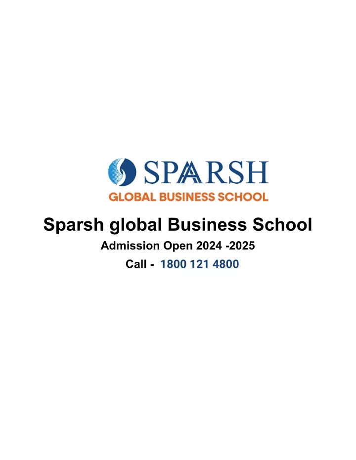 sparsh global business school admission open 2024
