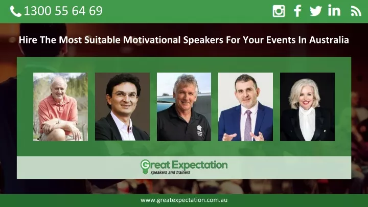 hire the most suitable motivational speakers for your events in australia