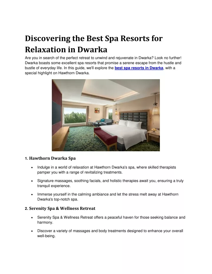 discovering the best spa resorts for relaxation