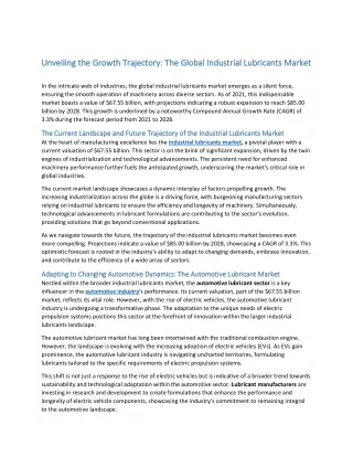 unveiling the growth trajectory the global
