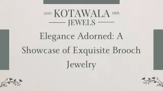 Elegance Adorned A Showcase of Exquisite Brooch Jewelry