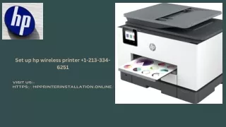 Set up hp wireless printer  1-213-334-6251