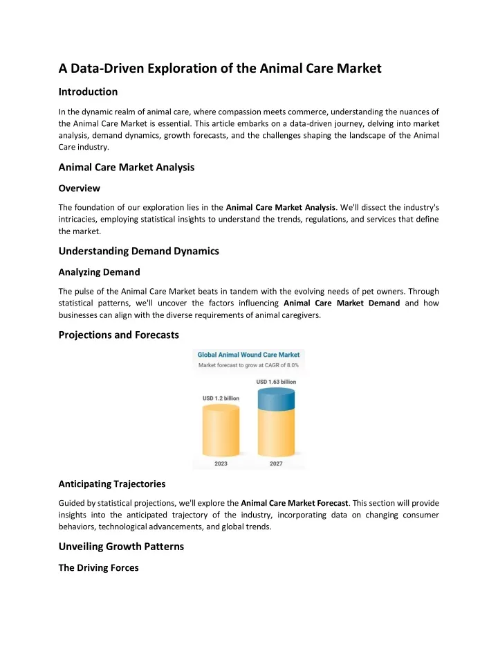 a data driven exploration of the animal care