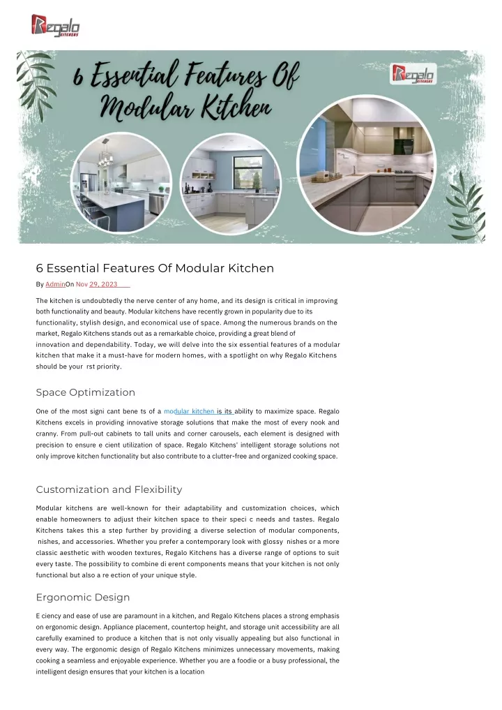 6 essential features of modular kitchen