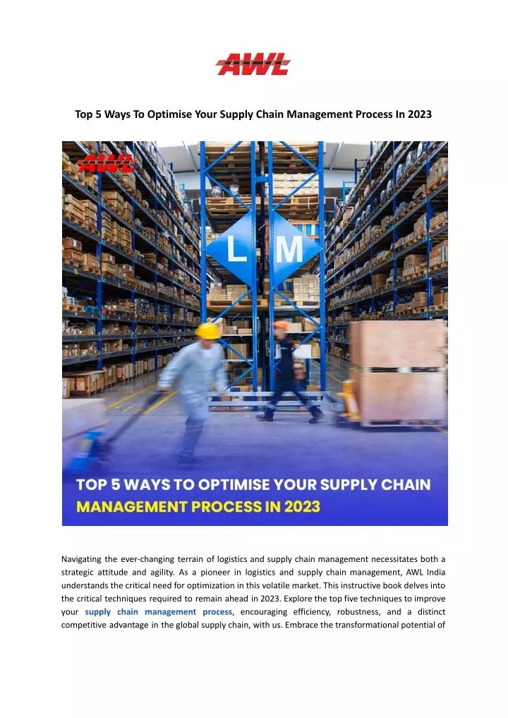 top 5 ways to optimise your supply chain