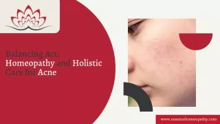 Balancing Act: Homeopathy and Holistic Care for Acne | Essence Homeopathy