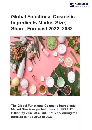 global functional cosmetic ingredients market