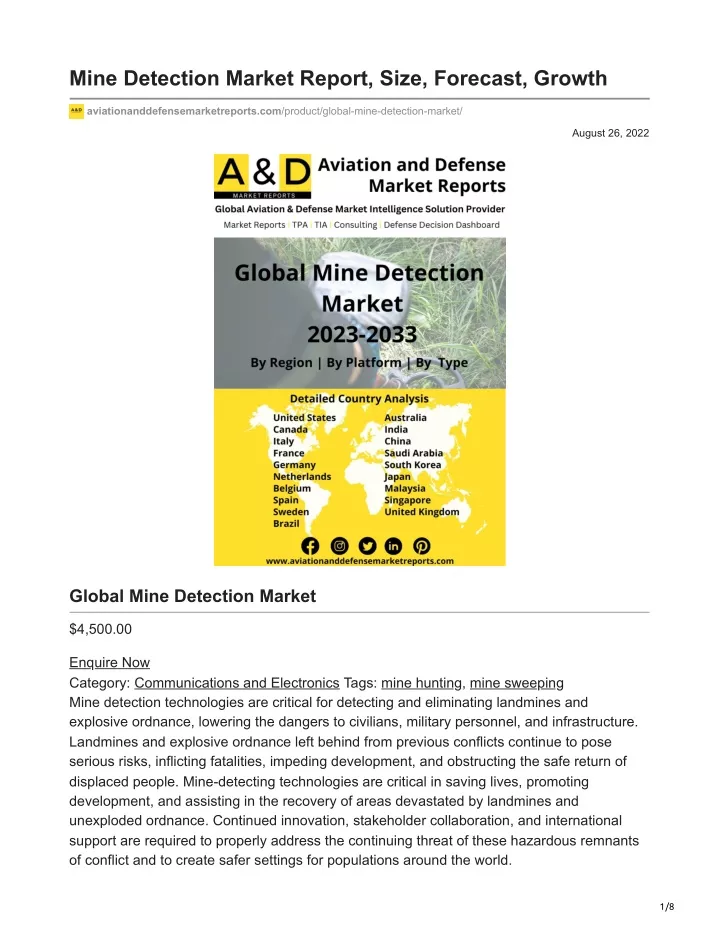 mine detection market report size forecast growth