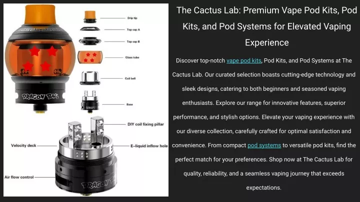 the cactus lab premium vape pod kits pod