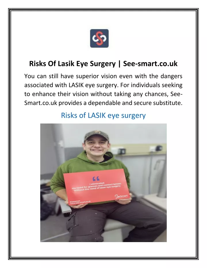 risks of lasik eye surgery see smart co uk