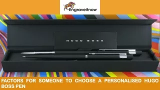 factors for someone to choose a personalised hugo