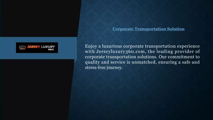 corporate transportation solution