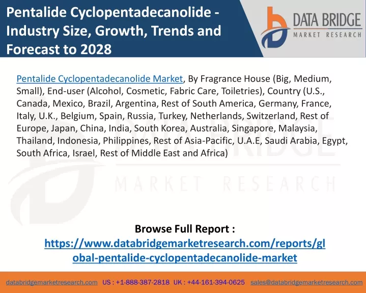 pentalide cyclopentadecanolide industry size