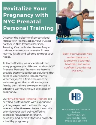 Revitalize Your Pregnancy with NYC Prenatal Personal Training