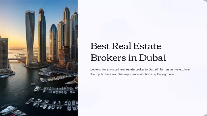 best real estate brokers in dubai