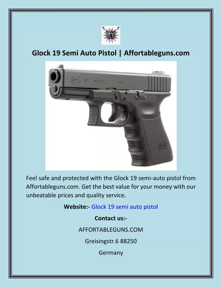 glock 19 semi auto pistol affortableguns com